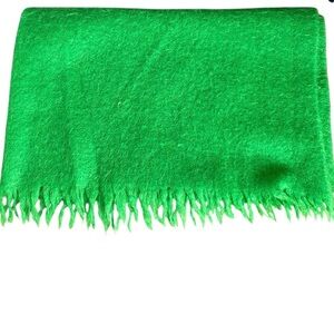 Robert Burns Scotland Mohair Throw Blanket Green Vintage